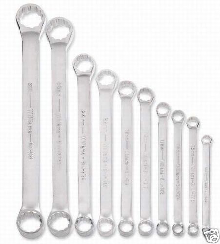 WILLIAMS 10° OFFSET DOUBLE BOX END WRENCH SET, METRIC  