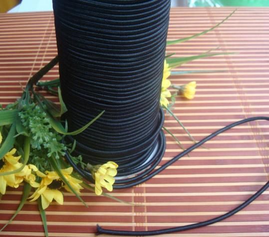 Black round elastic size 1/8 (3 mm)