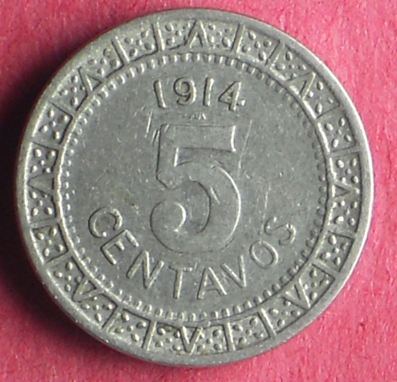 Mexico 1914 5 Centavos Great Mexican Coin  