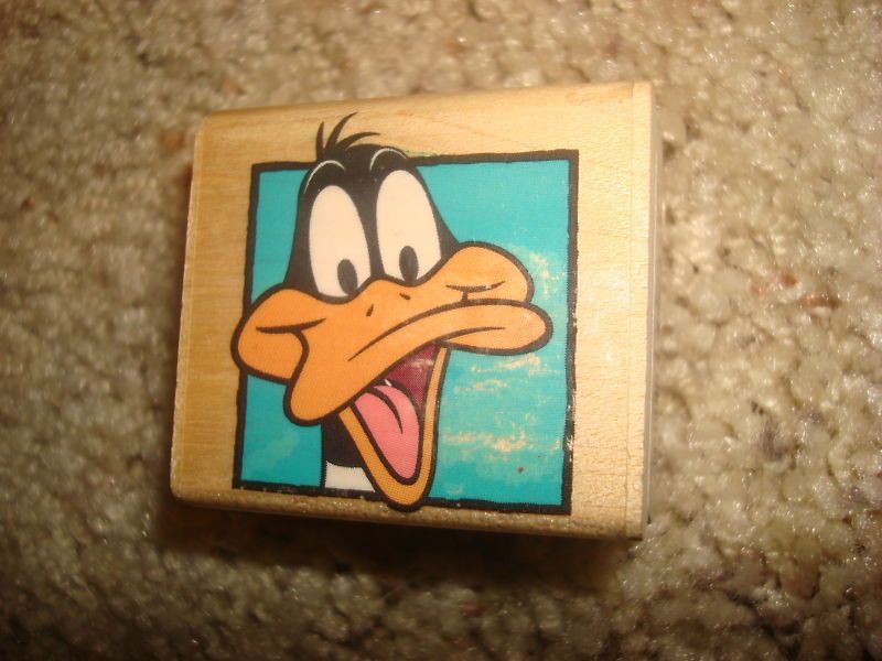 Rubber Stamp Looney Tunes Daffy Duck Portrait Face Head  