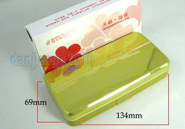 Large Rectangle Mirror contact lens lenses box case holder container 