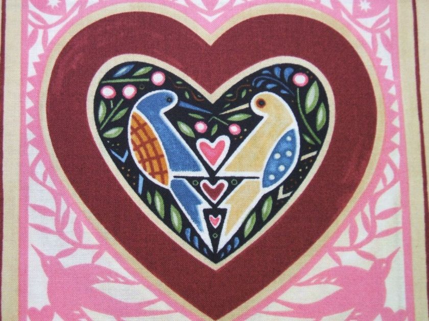 In the Beginning Marzipan Heart Valentine Fabric 35  