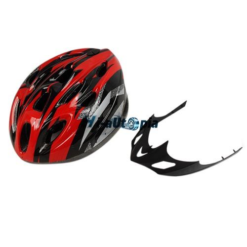   Bike Helmet Black with Red PVC EPS Bicycle Cycling Riding sport  