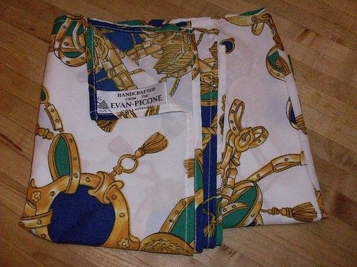 Evan Picone Large Classic Scarf Gold Green Blue Beautiful  