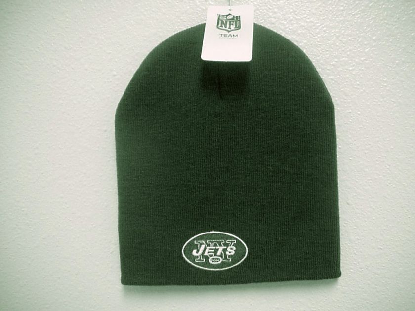 NFL* NEW YORK JETS KNIT CUFFLESS SKI BEANIE NWT OFFICIAL / LICENSED 