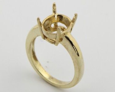 11x9mm Oval 14k Yellow Gold Ring Setting  