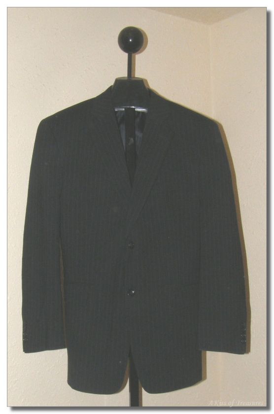 Haggar Black Label Striped Mens Suit Jacket  