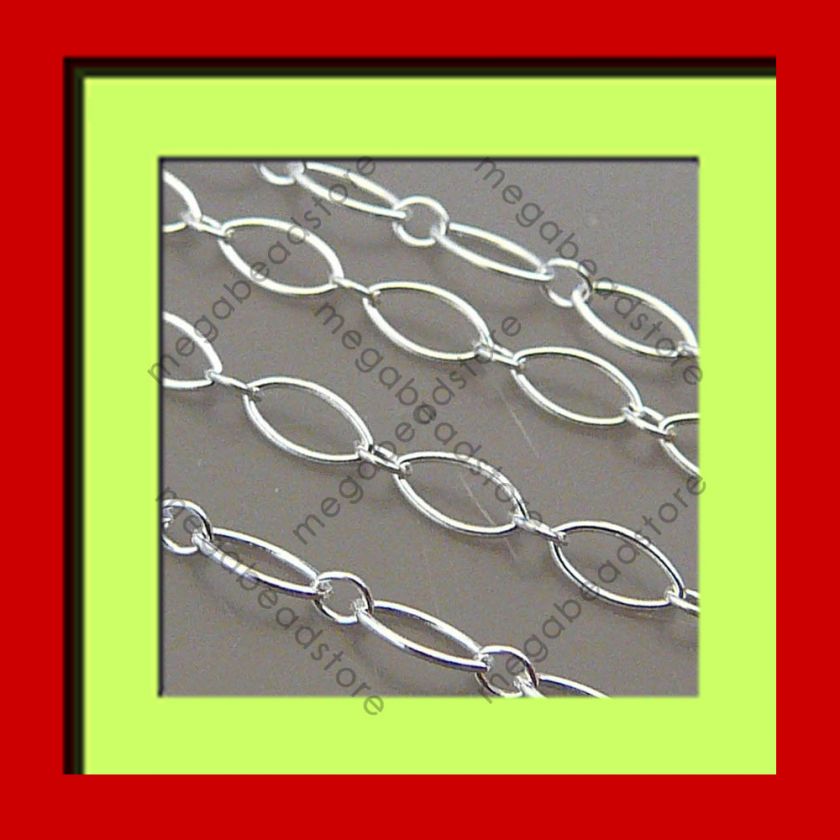 5mm 925 STERLING SILVER Chain Long Short Cable Loose Chain CH60  3 Ft 