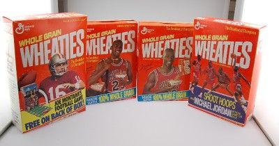 Michael Jordan Joe Montana Wheaties Unopened Sealed Cereal Boxs  