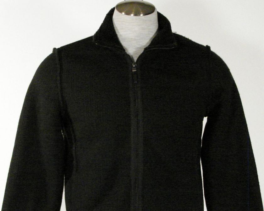 DKNY Jeans Sherpa Lined Zip Front Black Jacket Mens NWT  