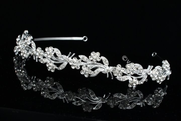 Bridal Party Wedding Veil Crystal Headband Tiara  