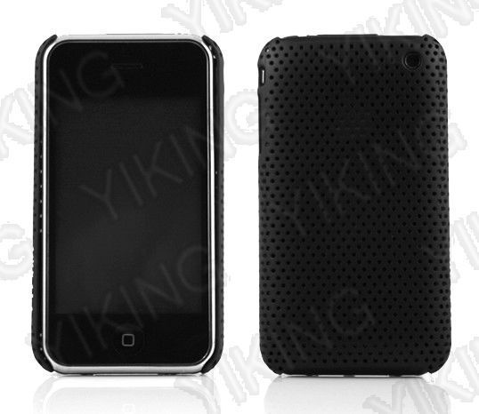 Hard Rubber Case Cover Pouch For iPhone 3G 3Gs Black  