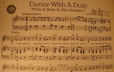 Vintage 1944 DANCE WITH A DOLLY Sheet Music  