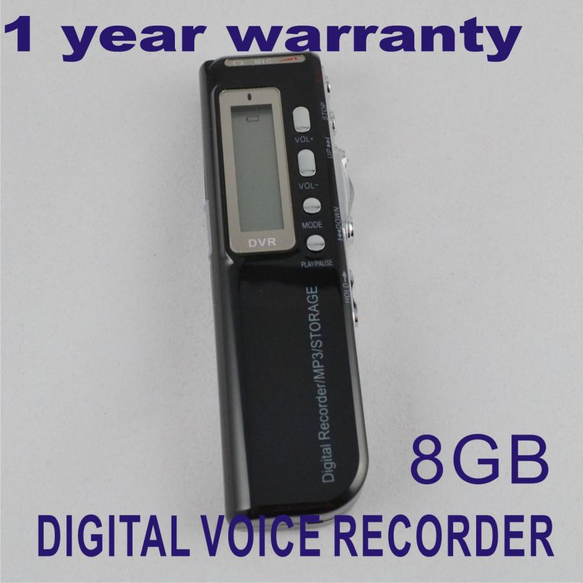 New 8GB 650Hr Digital Voice Recorder Dictaphone  Player  