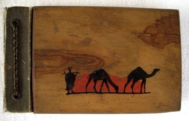 OLD Ca 1940 Palestine OLIVE WOOD PHOTO ALBUM   CAMELS  