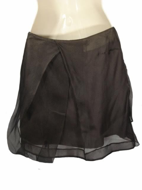   Brown Layered Cotton Silk Short Skirt Jupe Krakow Spring 2008  
