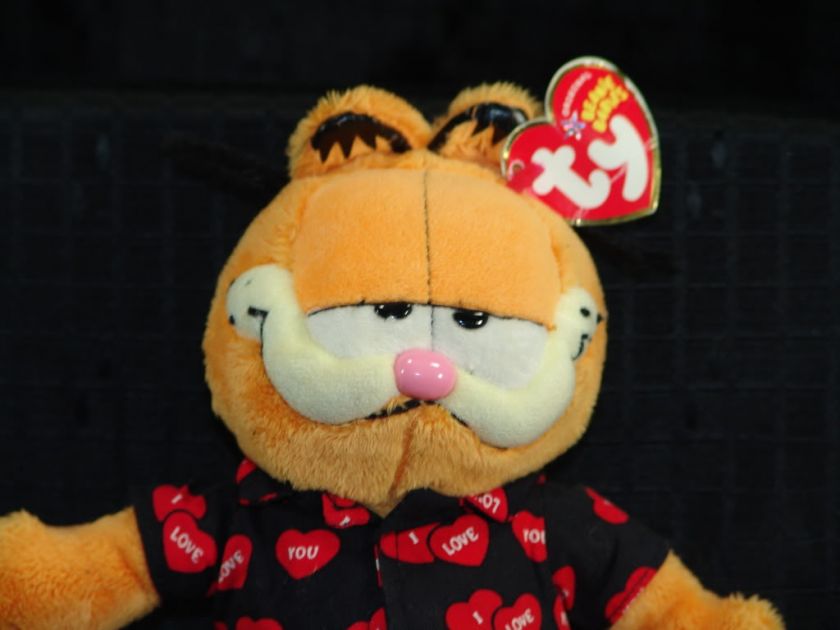 Ty Garfield Happy Valentine Day heart Pajamas Plush toy  